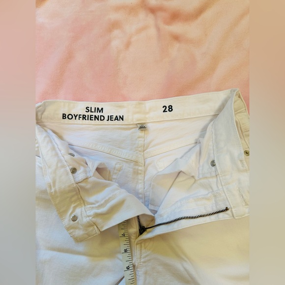 J Crew - size 28 - slim boyfriend jeans - white - Picture 3 of 8